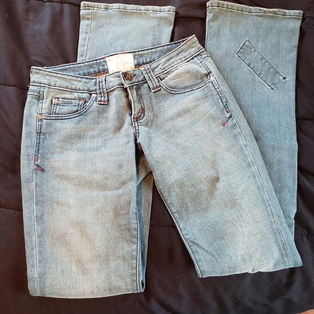 Denim boot cut/slim leg jeans